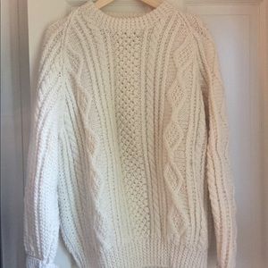 Carrigkerry hand knit cable sweater size medium